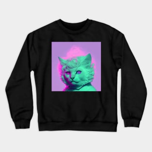 Vapor Wave Cat Crewneck Sweatshirt